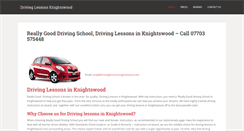 Desktop Screenshot of drivinglessonsknightswood.com