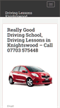 Mobile Screenshot of drivinglessonsknightswood.com